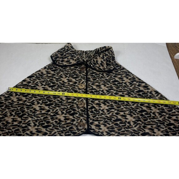 Leopard Animal Print Shawl Cape Kimono Poncho Wrap One Size Lagenlook Boho Cozy - Picture 12 of 14
